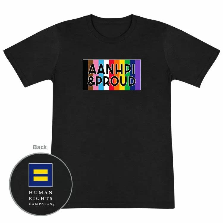 <p><a href="https://shop.hrc.org/aanhpi-rainbow-t-shirt.html" rel="nofollow noopener" target="_blank" data-ylk="slk:Shop Now;elm:context_link;itc:0;sec:content-canvas" class="link ">Shop Now</a></p><p>AANHPI Rainbow T-shirt</p><p>$30.00</p><p>hrc.org</p><span class="copyright">Human Rights Campaign</span>