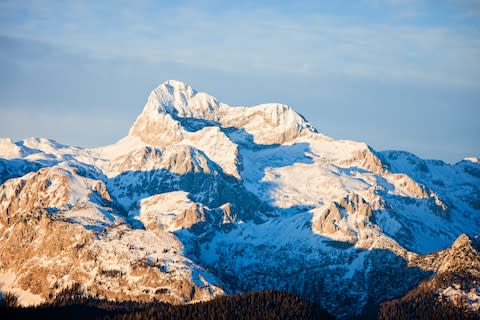 Triglav in the spring retains a dusting of snow - Credit: Getty