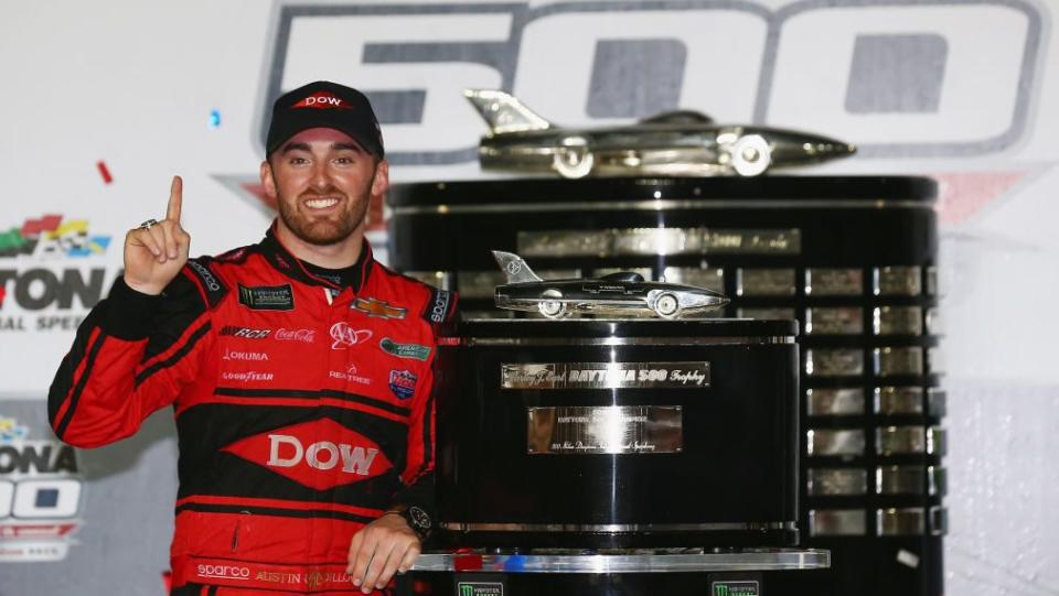 Austin Dillon now has a commemorative Daytona 500 tattoo under that firesuit.