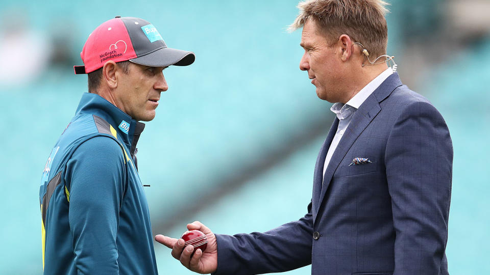 Shane Warne isn't happy with Justin Langer and Australia's Test selectors. (Photo by Ryan Pierse/Getty Images)