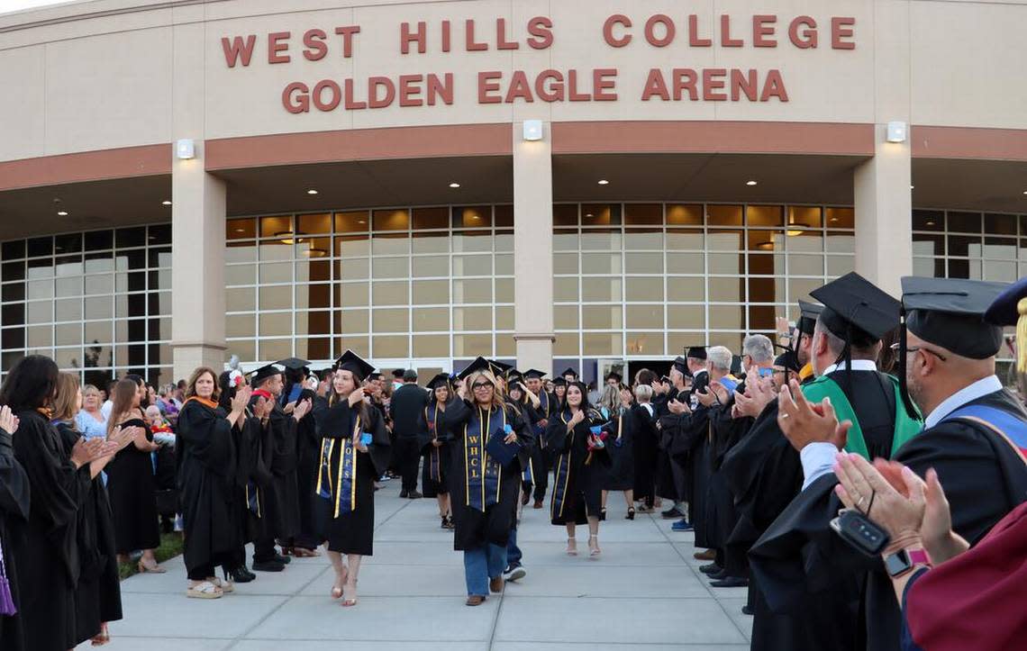 West Hills College Lemoore graduated its largest class ever of 800 graduates during May 25, 2023 ceremony at the Golden Eagle Arena.