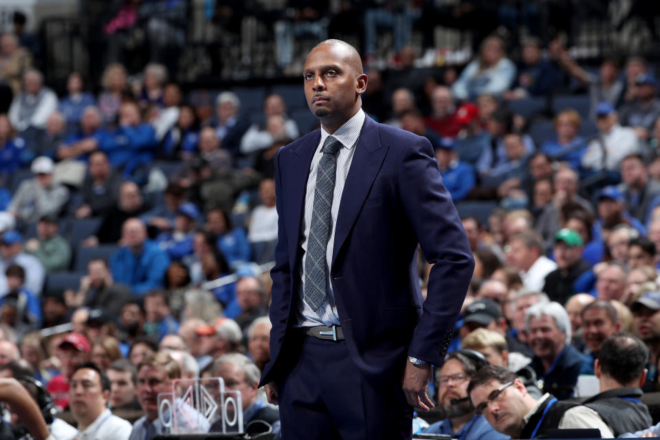 MEMPHIS, TN - FEBRUARY 5: Penny Hardaway, head coach of the Memphis Tigers looks on against the Temple Owls during a game on February 5, 2020 at FedExForum in Memphis, Tennessee. Memphis defeated Temple 79-65. (Photo by Joe Murphy/Getty Images)