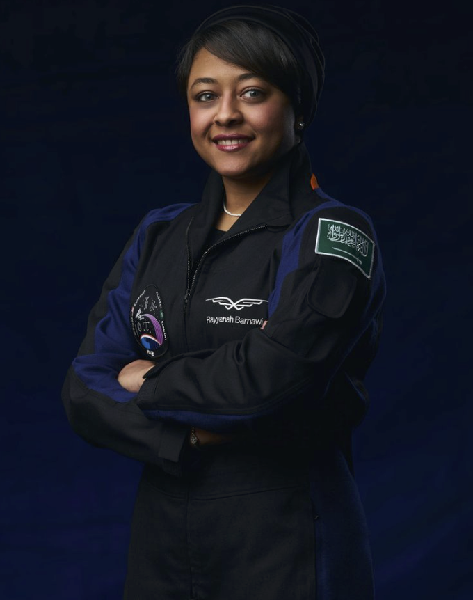 Rayyanah Barnawi is an astronaut representing the Kingdom of Saudi Arabia and serving as a mission specialist on the Ax-2 mission.
