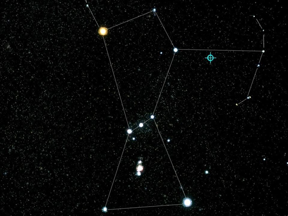 orion constellation blazar location desy nrao university leicester