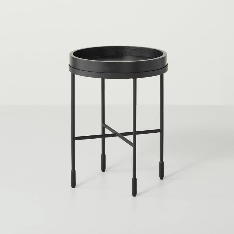 Hearth & Hand with Magnolia Wood & Metal Accent Side Table