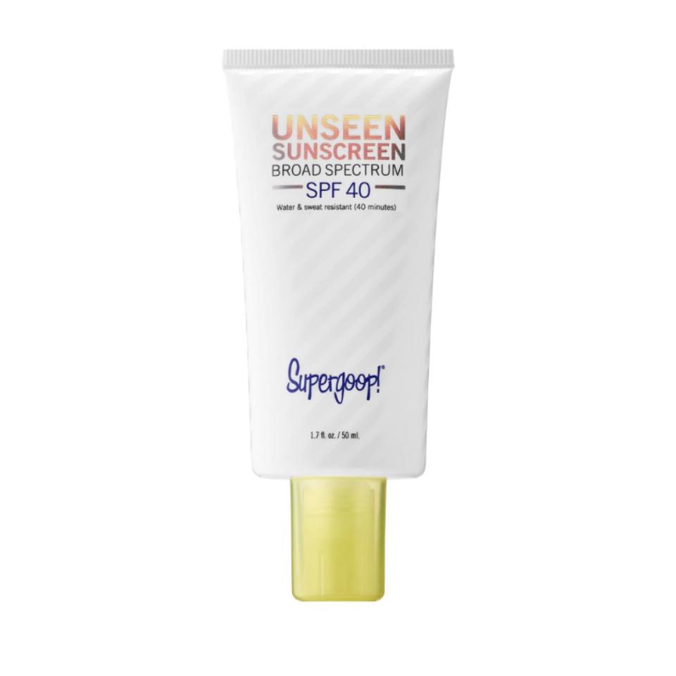 &ldquo;I love the way the buttery gel stretches across the skin and leaves me with a soft, velvet finish almost like a primer. It&rsquo;s a thick enough barrier to make me feel like I&rsquo;m wearing something, without actually being heavy on the skin. It&rsquo;s also amazing under makeup, especially in the summer so I don&rsquo;t have to worry about it melting off.&rdquo; <i>― Danielle Gonzalez<br /><br /></i><strong>Get the <a href="https://go.skimresources.com?id=38395X987171&amp;xs=1&amp;xcust=sunscreen-KristenAiken_04-28-21-&amp;url=https%3A%2F%2Fwww.sephora.com%2Fproduct%2Fsupergoop-unseen-sunscreen-spf-40-P454380" target="_blank" rel="nofollow noopener noreferrer">Supergoop! Unseen sunscreen</a> for $34.</strong>