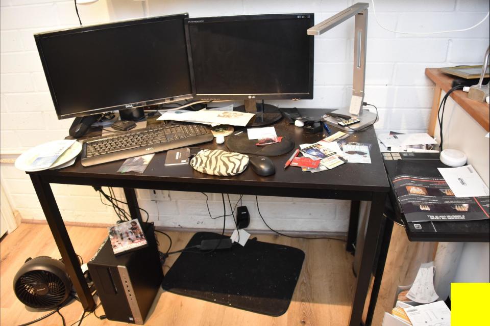 Tom Merriman's computer, where Jade Janks says she found nude photos of herself.  / Credit: San Diego Superior Court