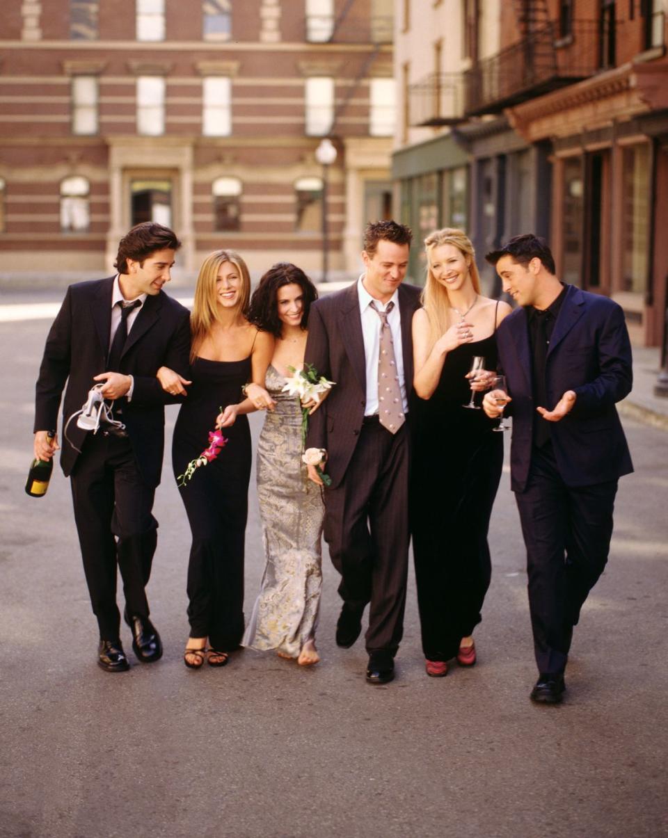 friends, jennifer aniston, david schwimmer, lisa kudrow, matt le blanc, mathew perry, courteney cox