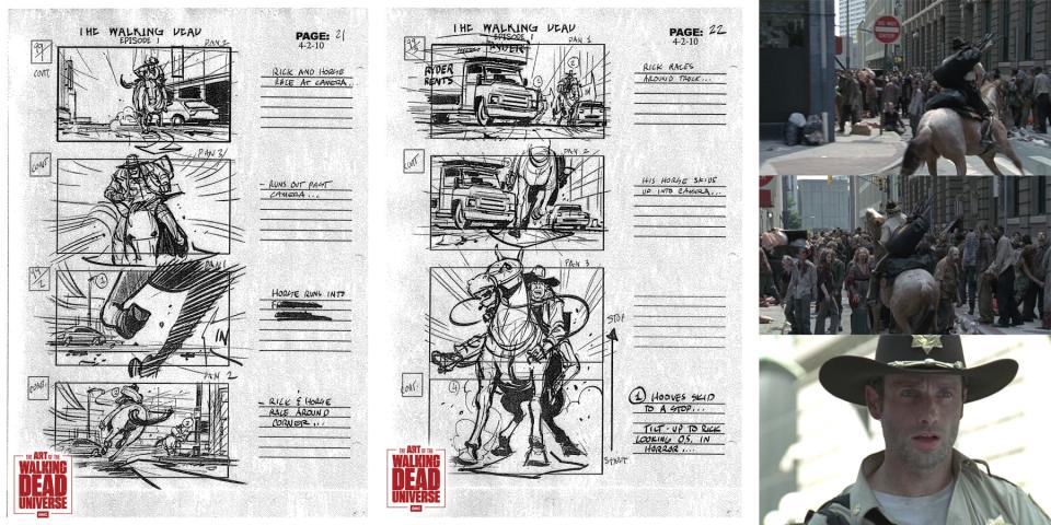 TWD 101 storyboards Rick Grimes