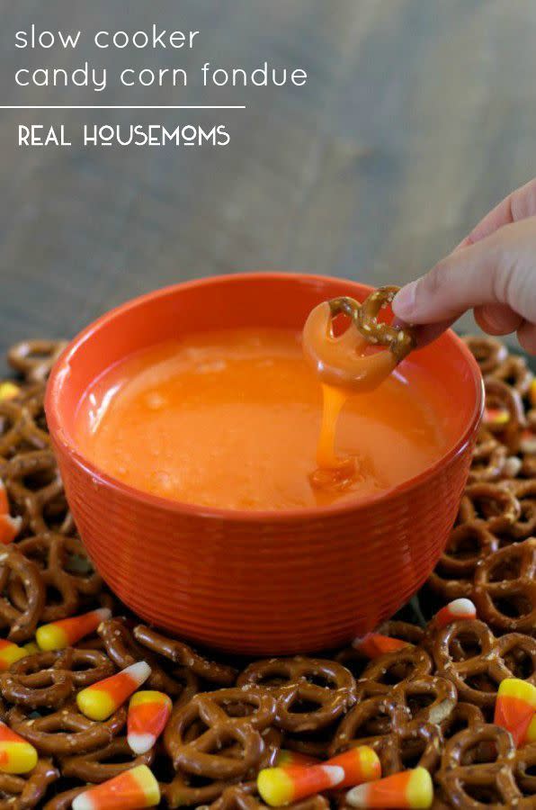 Slower-Cooker Candy Corn Fondue