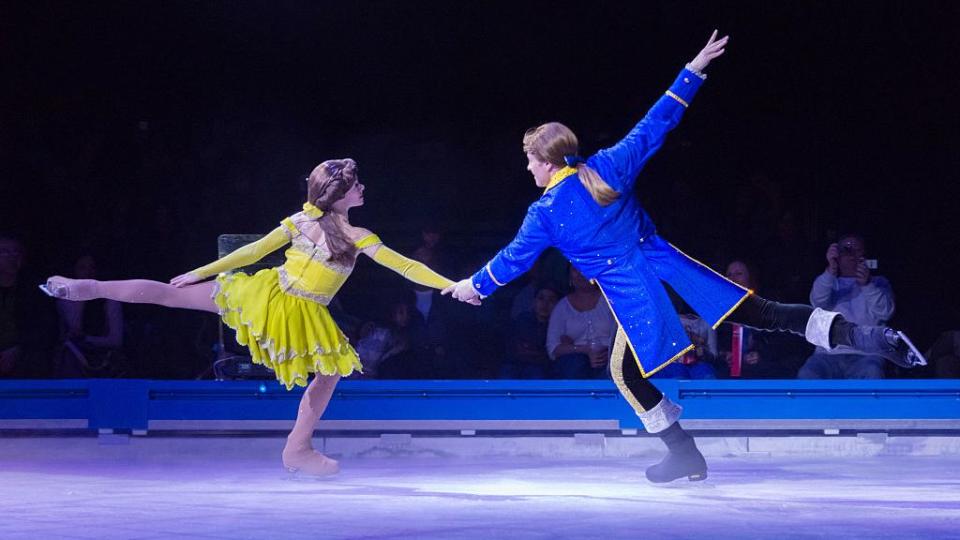 beauty and the beast during disney on ice