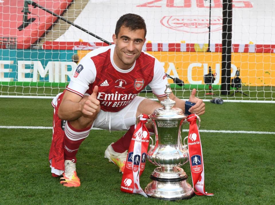 Former Arsenal defender Sokratis (Arsenal FC via Getty Images)