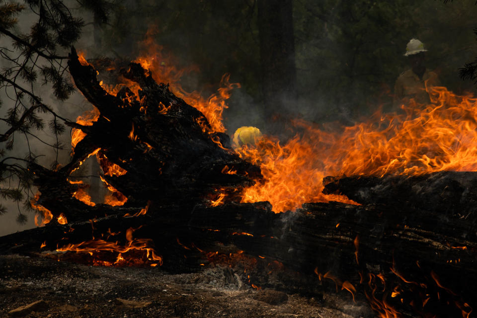 Fires continue to burn in the mountains west of Paisley, Oregon