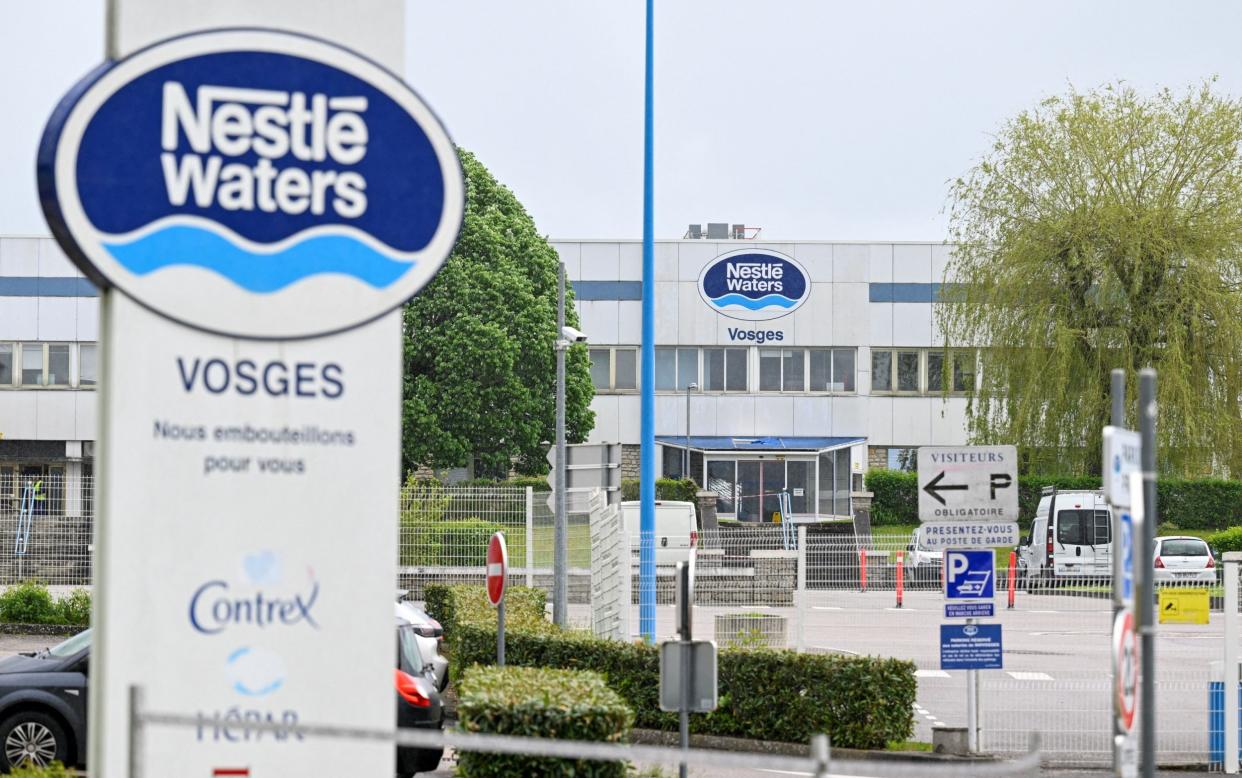 Nestlé Waters factory at Contrexeville in northeastern France