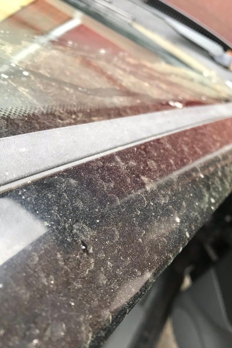 A car covered in dust in Hampshire (PA)