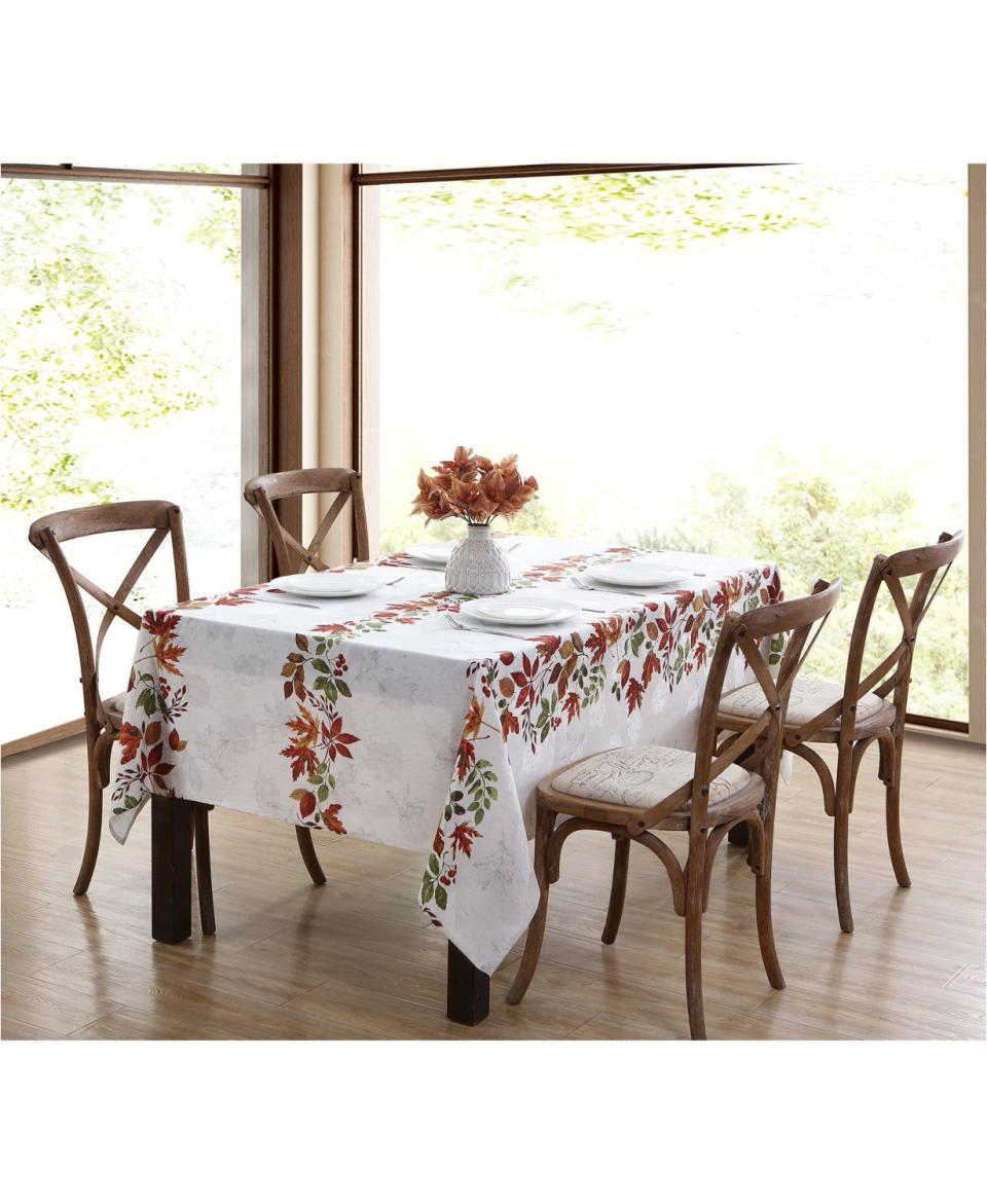 Autumnal Flourish Heat Transfer Fabric Tablecloth