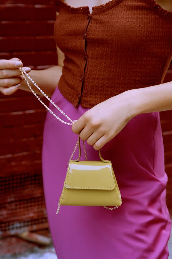 Super Mini Trapezoid Crossbody Bag 