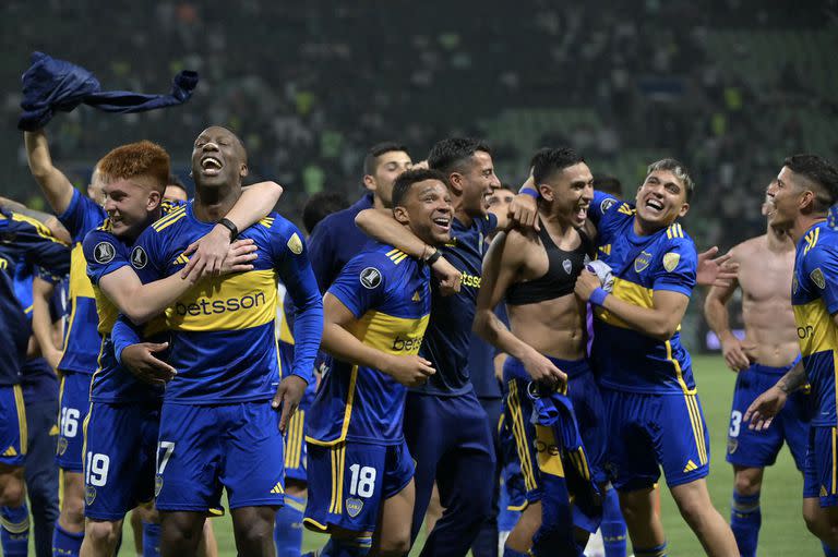 Los jugadores de Boca festejan la clasificación a la final de la Copa Libertadores