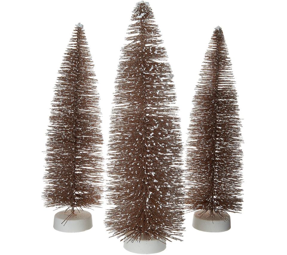 Set of 3 Graduated Bottlebrush Trees by Valerie (Photo: QVC)