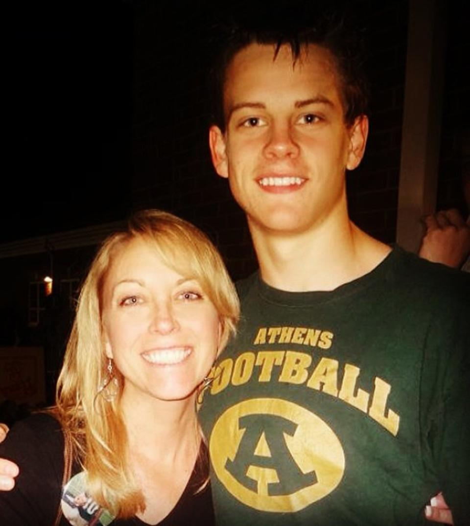 Joe Burrow and his mom