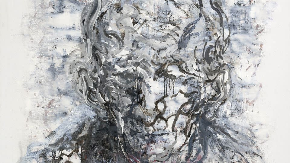 Maggi Hambling's oil on canvas piece "Certain" (2017). - Courtesy the artist/Gainsborough's House