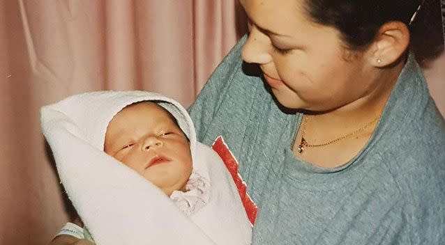 Sharon with her daughter Symonne when she was first born 18 years ago. Photo: Sharon Jabbour/ Facebook