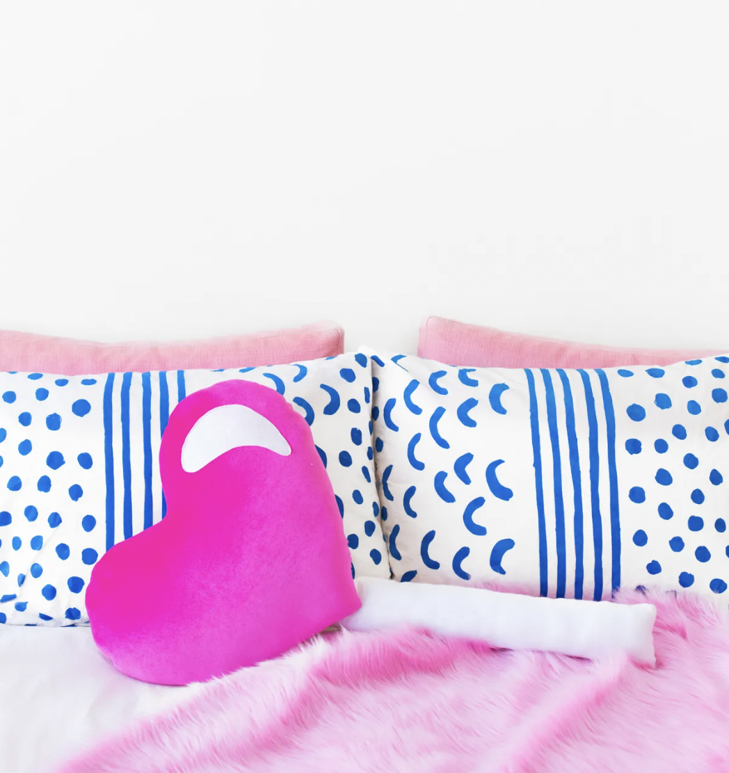 heart lollipop pillow