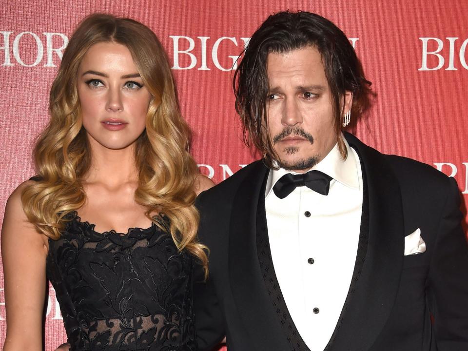 Amber Heard and Johnny Depp.