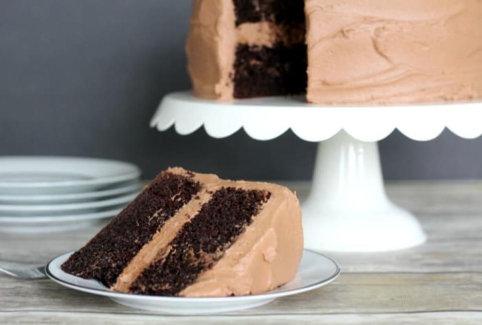 <p>I Scream for Ice Cream</p><p>An easy, rich chocolate cake your family will ask for again and again.</p><p><strong>Get the recipe: <a href="https://www.iscreamforbuttercream.com/easy-double-chocolate-sour-cream-cake/" rel="nofollow noopener" target="_blank" data-ylk="slk:Easy Double Chocolate Sour Cream;elm:context_link;itc:0;sec:content-canvas" class="link ">Easy Double Chocolate Sour Cream</a></strong></p>