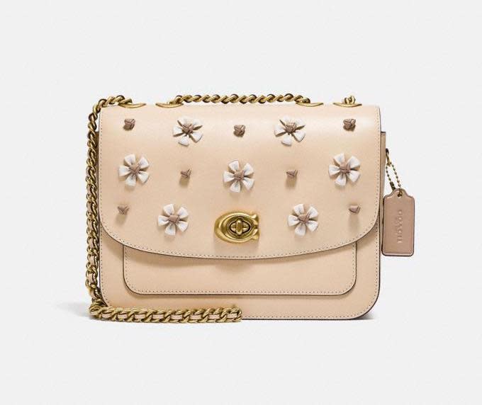 Madison Shoulder Bag With Tea Rose Knot. Image via Coach. 