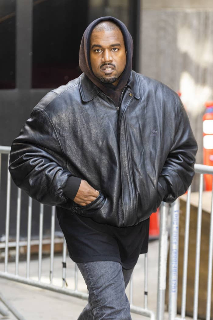 kanye walking outside