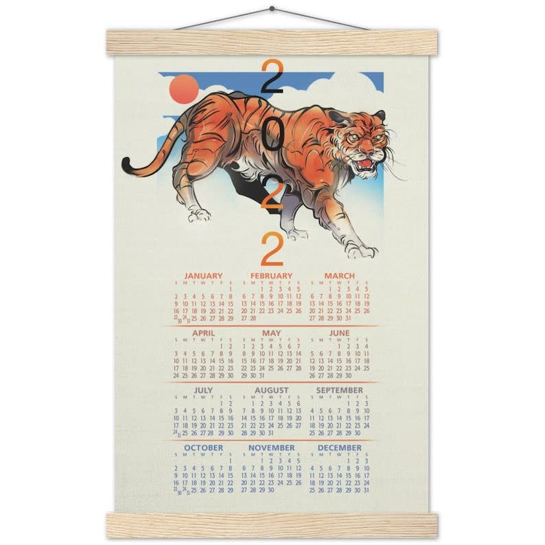 <p>2022 Year of the Tiger Wall Calendar</p><p>etsy.com</p><p>$35.00</p><p><a href="https://go.redirectingat.com?id=74968X1596630&url=https%3A%2F%2Fwww.etsy.com%2Flisting%2F1163955133%2F2022-year-of-the-tiger-wall-calendar&sref=https%3A%2F%2Fwww.cosmopolitan.com%2Flifestyle%2Fa35383950%2Fchinese-new-year-decorations%2F" rel="nofollow noopener" target="_blank" data-ylk="slk:Shop Now;elm:context_link;itc:0;sec:content-canvas" class="link ">Shop Now</a></p><span class="copyright">Etsy</span>