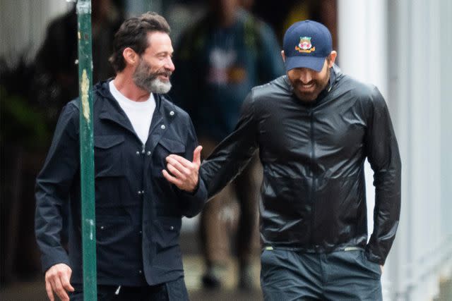 <p>TheImageDirect.com</p> Hugh Jackman and Ryan Reynold spotted out on a walk together in New York City.