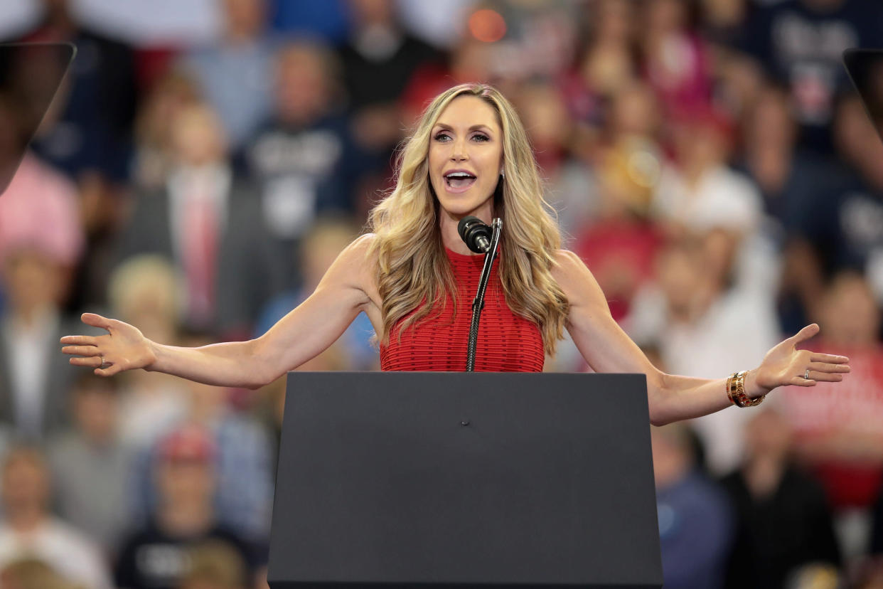 Lara Trump called Chancellor Angela Merkel's 2015 immigration policy "the downfall of Germany" in a Fox Business interview. (Photo: Getty Images)