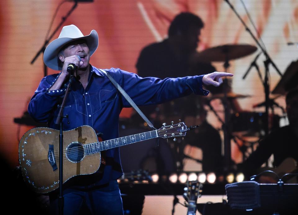 Alan Jackson performs during the Loretta Lynn: An All-Star Birthday Celebration Concert at Bridgestone Arena Monday, April 1, 2019 in Nashville, Tenn. 