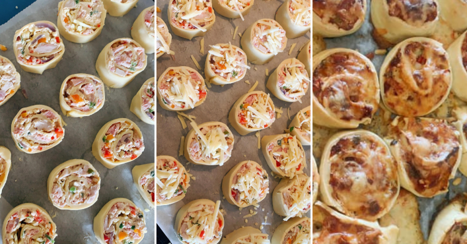 Sherrie's 'next level' chicken and cream cheese pinwheels. Photo: Supplied