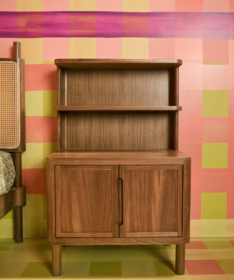 Wooden cabinet with shelves