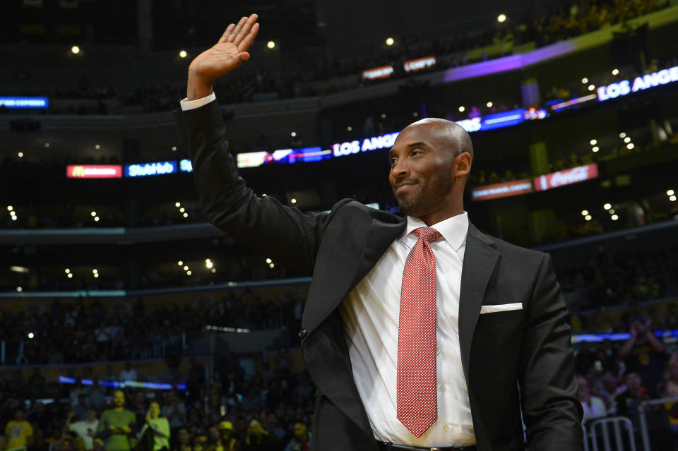 Kobe Bryant defended the struggling Los Angeles Lakers on Twitter on Sunday after their blowout loss to the Minnesota Timberwolves. (Robert Laberge/Getty Images)