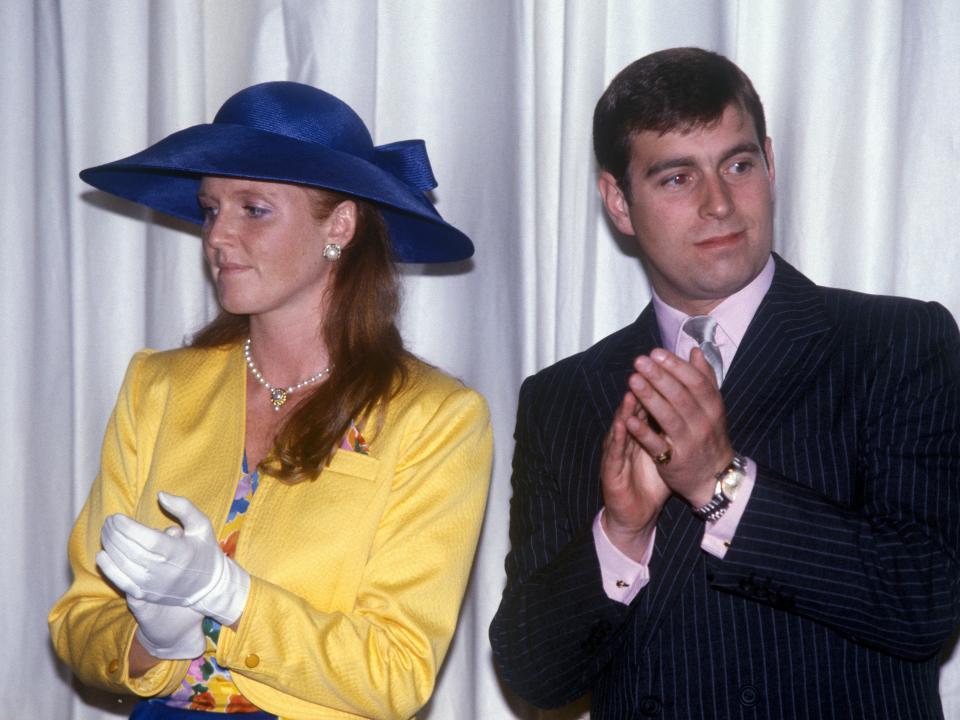Sarah, Duchess Of York With Prince Andrew, Duke Of York, Watching A Fashion Show At The Royal York Hotel In Ontario, Canada July 1987