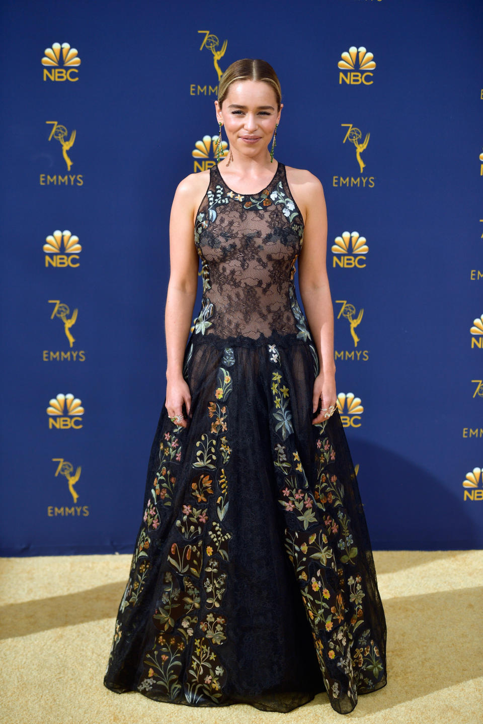 Emilia Clarke at the 2018 Emmys