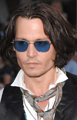 Johnny Depp at the Disneyland premiere of Walt Disney Pictures' Pirates of the Caribbean: At World's End