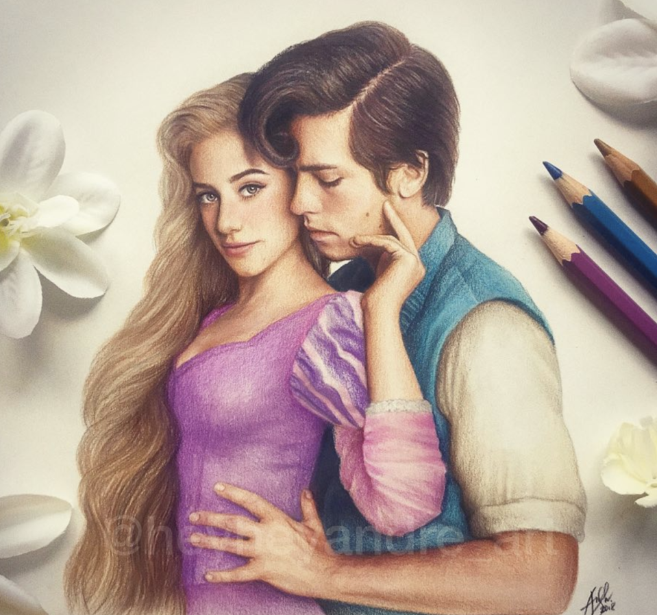 Look at all that hair! Lili Reinhart and Cole Sprouse get 