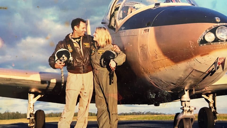 An undated image of former US fighter pilot Daniel Duggan with his wife Saffrine in Tasmania. - Courtesy Saffrine Duggan