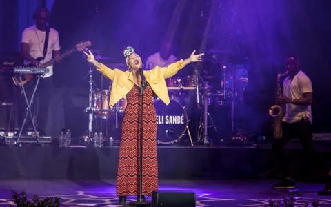 Sandé performs at the Festival Jardins de Pedralbes in Barcelona  - Credit: Xavi Torrent /Redferns