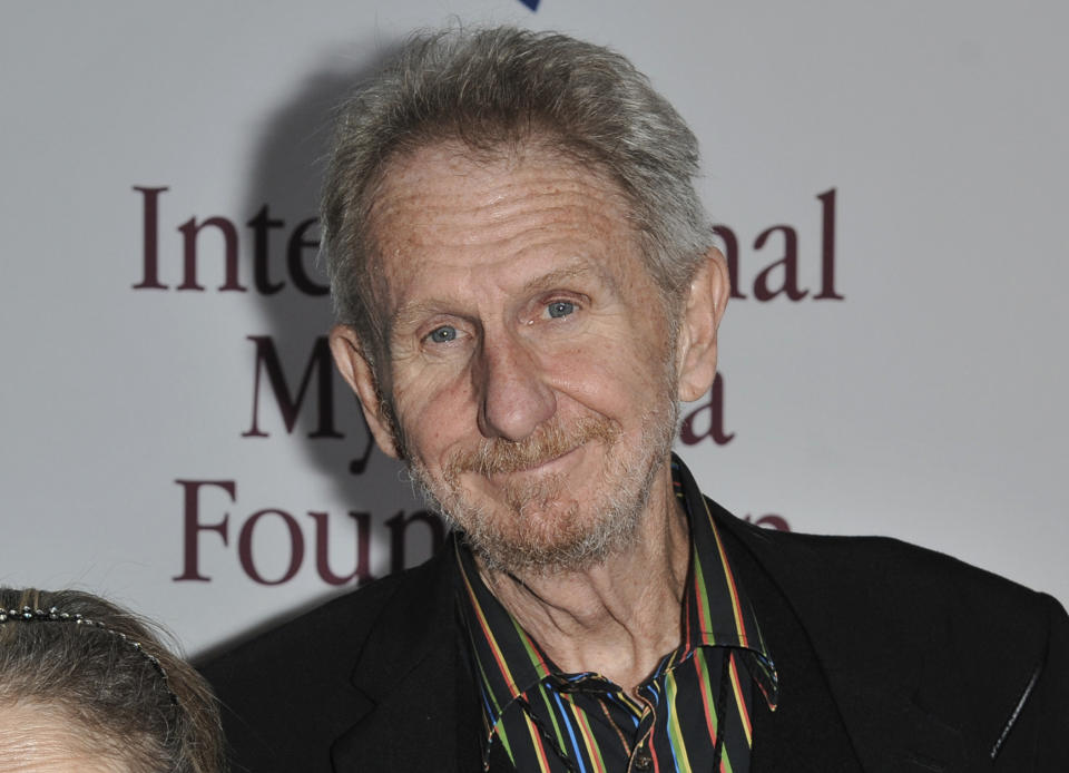 FILE - This Nov. 9, 2013, file photo shows Rene Auberjonois at the International Myeloma Foundation 7th Annual Comedy Celebration in Los Angeles. Auberjonois, a prolific actor best known for his roles on the television shows “Benson” and “Star Trek: Deep Space Nine” and his part in the 1970 film “M.A.S.H.” playing Father Mulcahy, died Sunday, Dec. 8, 2019. He was 79. (Photo by Richard Shotwell/Invision/AP, File)