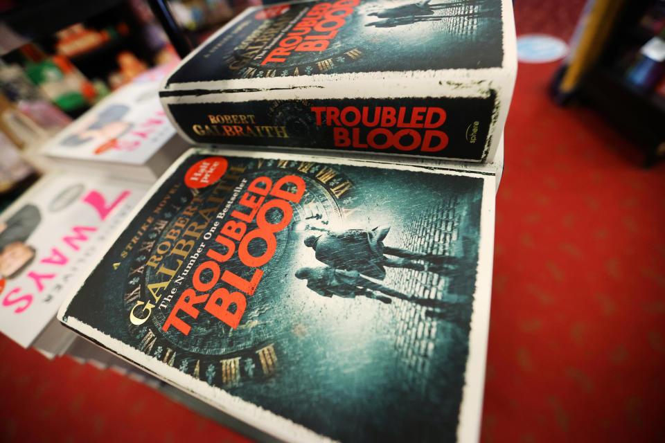 J.K. Rowling's latest book, "Troubled Blood," written under the pseudonym Robert Galbraith, is pictured at a bookstore in Hanley, Stoke-on-Trent, Britain, on Sept. 15. (Photo: Carl Recine / reuters)