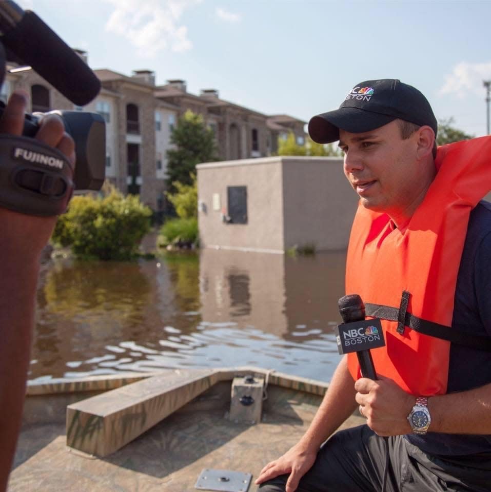 Chris Gloninger during Hurricane Harvery in August 2017.