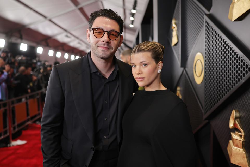 Elliot Grainge and Sofia Richie Grainge attend the Grammys on Feb. 4 in Los Angeles.