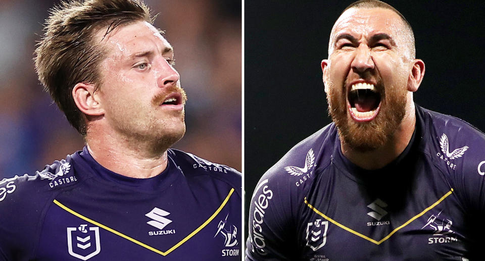 Pictured left Cameron Munster and right Nelson Asofa-Solomona 