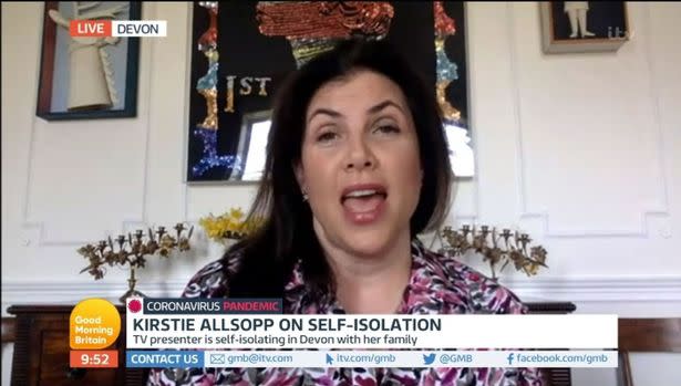 Kirstie Allsopp told 'GMB' she is feeling unwell (ITV)